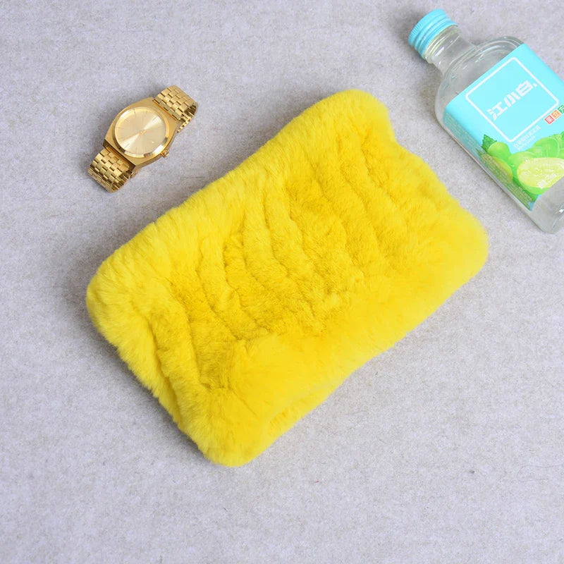 Women Real Fur Handmade Stretch Fur Scarf Knit Genuine Rex Rabbit Fur Headbands Girls Natural Fur Ring Cowl Snood Scarves Winter