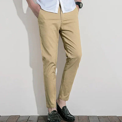 Men’s Chino Pants – Slim Fit – 100% Cotton – Tailored Style – Full Length Breathable