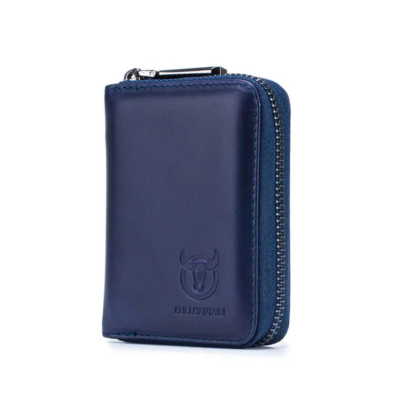 Vinthentic BULLCAPTAIN Compact RFID Leather Card Holder