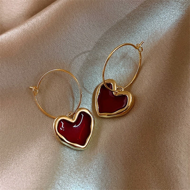 Earrings 'Red Heart'