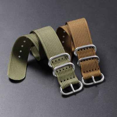 Ribbed Nylon Watch Band