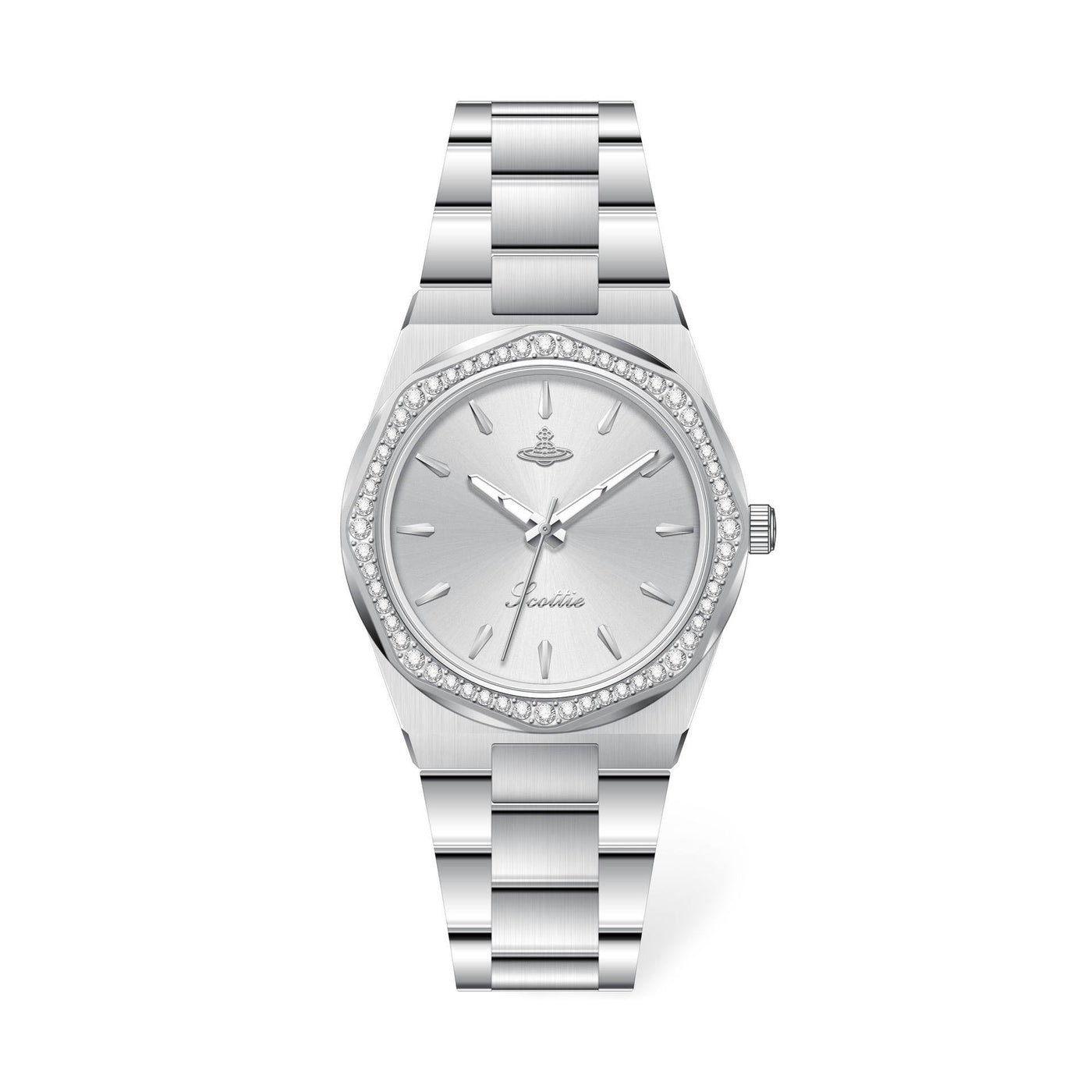 Stainless Octagonal Diamond Dainty Watch