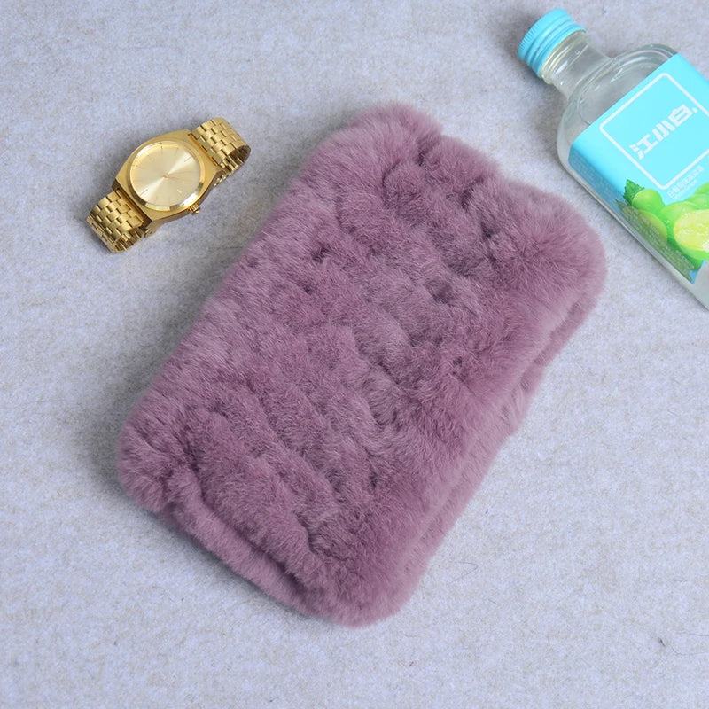 Women Real Fur Handmade Stretch Fur Scarf Knit Genuine Rex Rabbit Fur Headbands Girls Natural Fur Ring Cowl Snood Scarves Winter