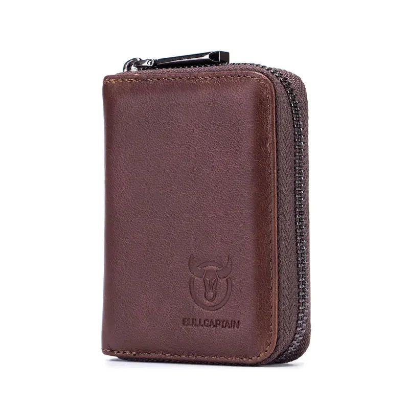 Vinthentic BULLCAPTAIN Compact RFID Leather Card Holder