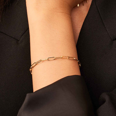Venice Link Bracelet | White Gold 14k