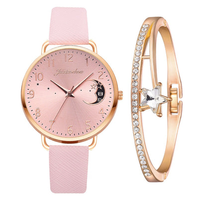Liam - Set with Watch and Bracelets with Moon Phase Dial