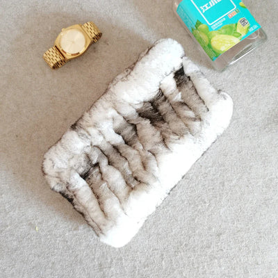 Women Real Fur Handmade Stretch Fur Scarf Knit Genuine Rex Rabbit Fur Headbands Girls Natural Fur Ring Cowl Snood Scarves Winter
