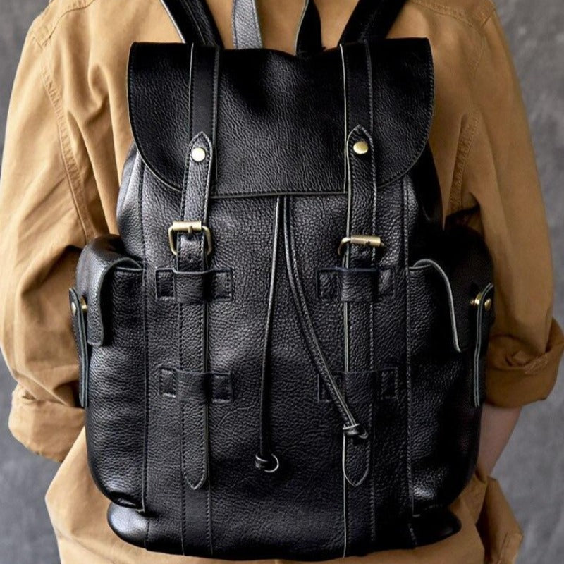 Backpack Large Capacity Leather Bag