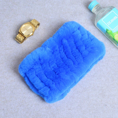Women Real Fur Handmade Stretch Fur Scarf Knit Genuine Rex Rabbit Fur Headbands Girls Natural Fur Ring Cowl Snood Scarves Winter