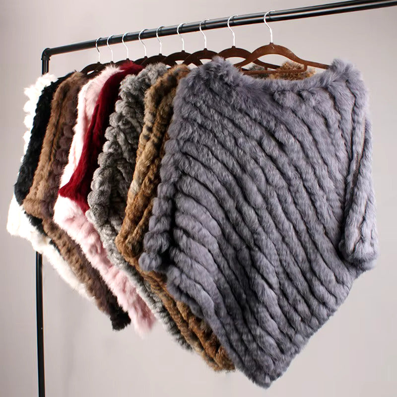 "Isabella" Fur Poncho