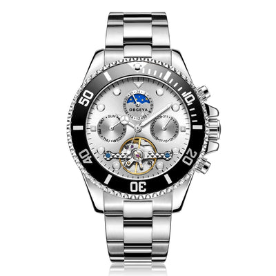 Stainless Automatic Tourbillon Wristwatch