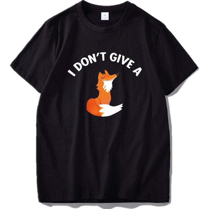 Fox T shirt EU Size This Is My Human I'm Really A Fox Funny Cute Animal Black 100% Cotton Tshirt