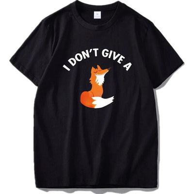 Fox T shirt EU Size This Is My Human I'm Really A Fox Funny Cute Animal Black 100% Cotton Tshirt
