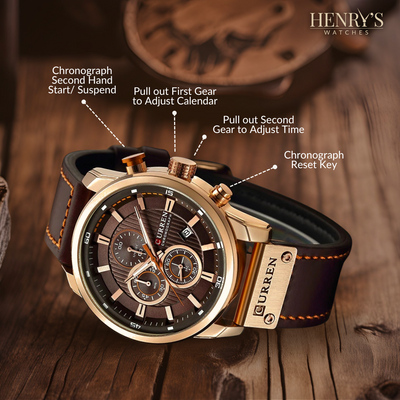 Harry Melbourne® - Elegant Quartz Watch with Leather Band