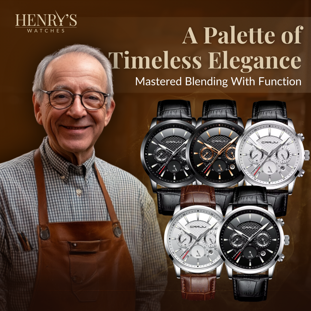 Fashionable Military Leather Watch