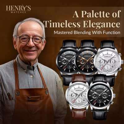 Fashionable Military Leather Watch