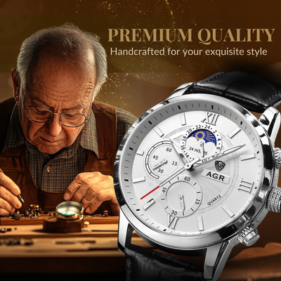 Luxury Leather Quartz Watch