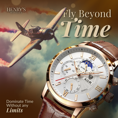 Luxury Leather Quartz Watch