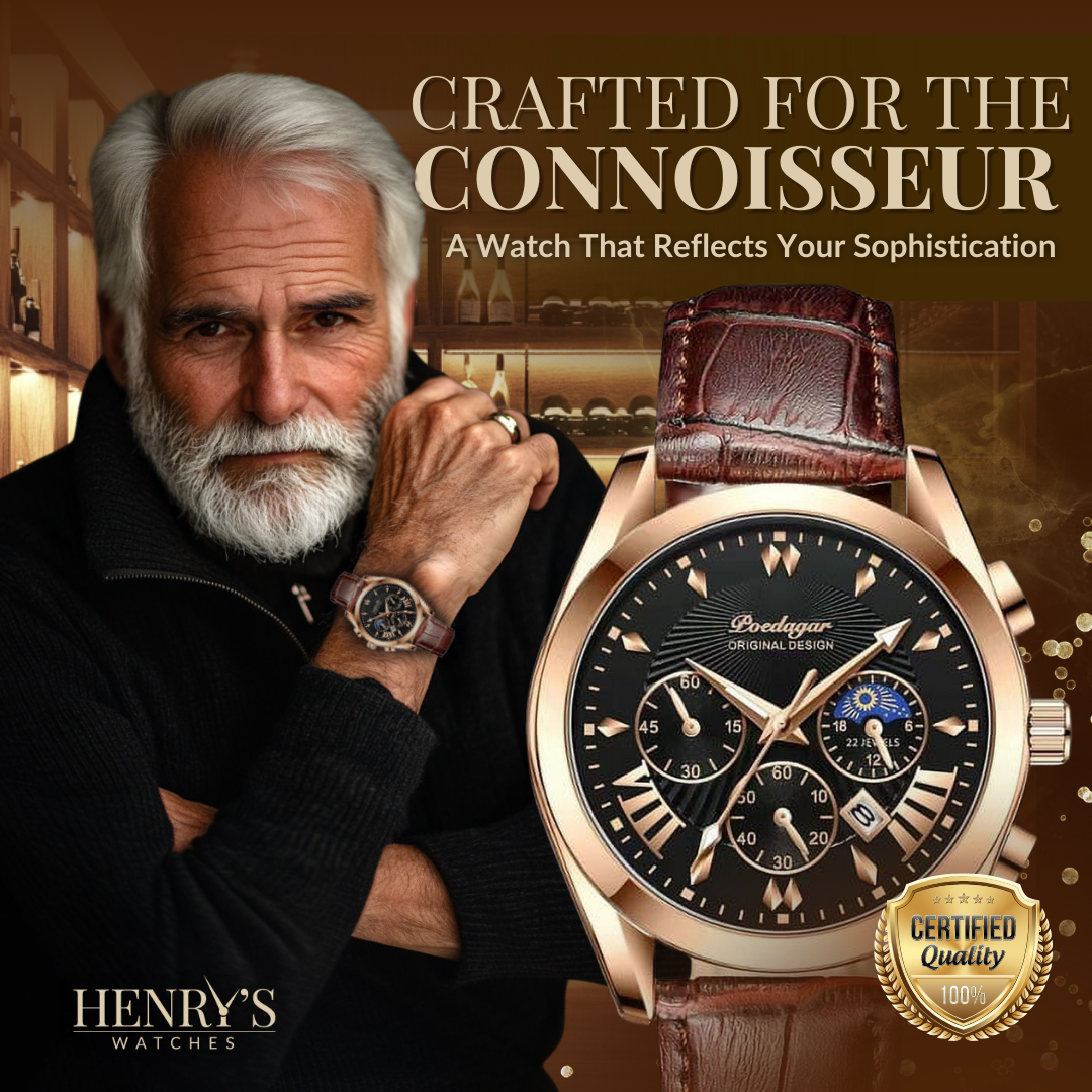 Sleek Leather Band Luxury Watch