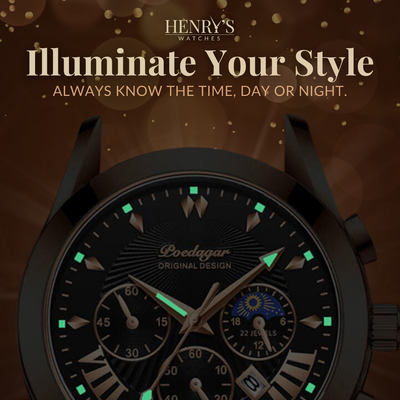 Sleek Leather Band Luxury Watch