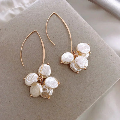 Elegant Pearl Crystal Earrings