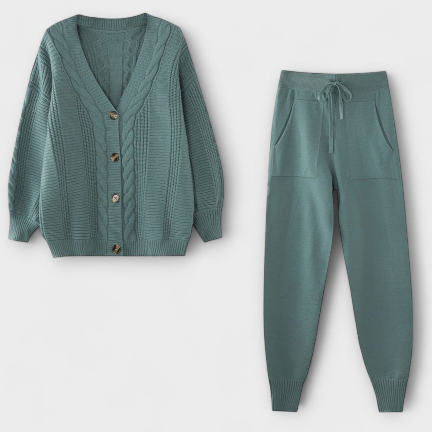 Elegant 2-Piece Set with Cardigan and Comfortable Pants