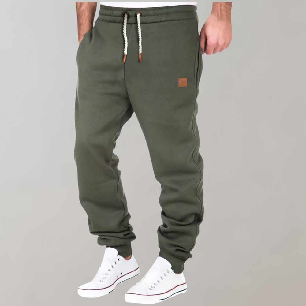 Men’s Jogging Pants – Relaxed Fit – Cotton Blend – Drawstring Waist – Ribbed Cuffs