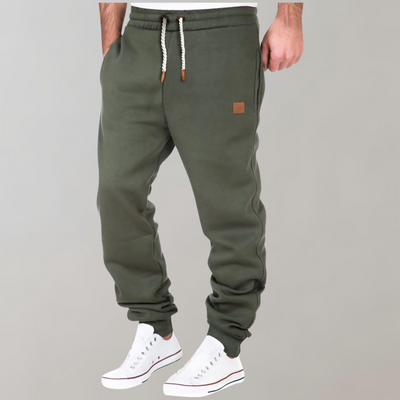 Men’s Jogging Pants – Relaxed Fit – Cotton Blend – Drawstring Waist – Ribbed Cuffs