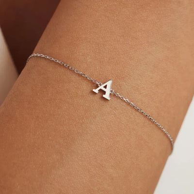 Vita Signa Initial Bracelet | White Gold 14k