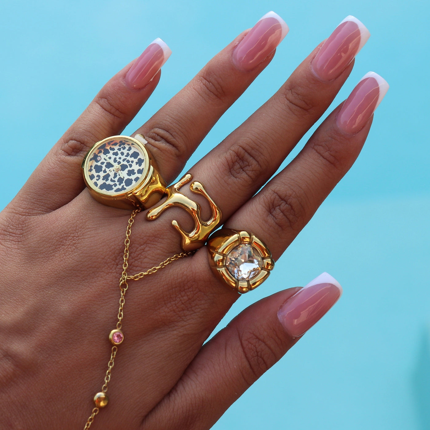 Geometric Dripping Ring