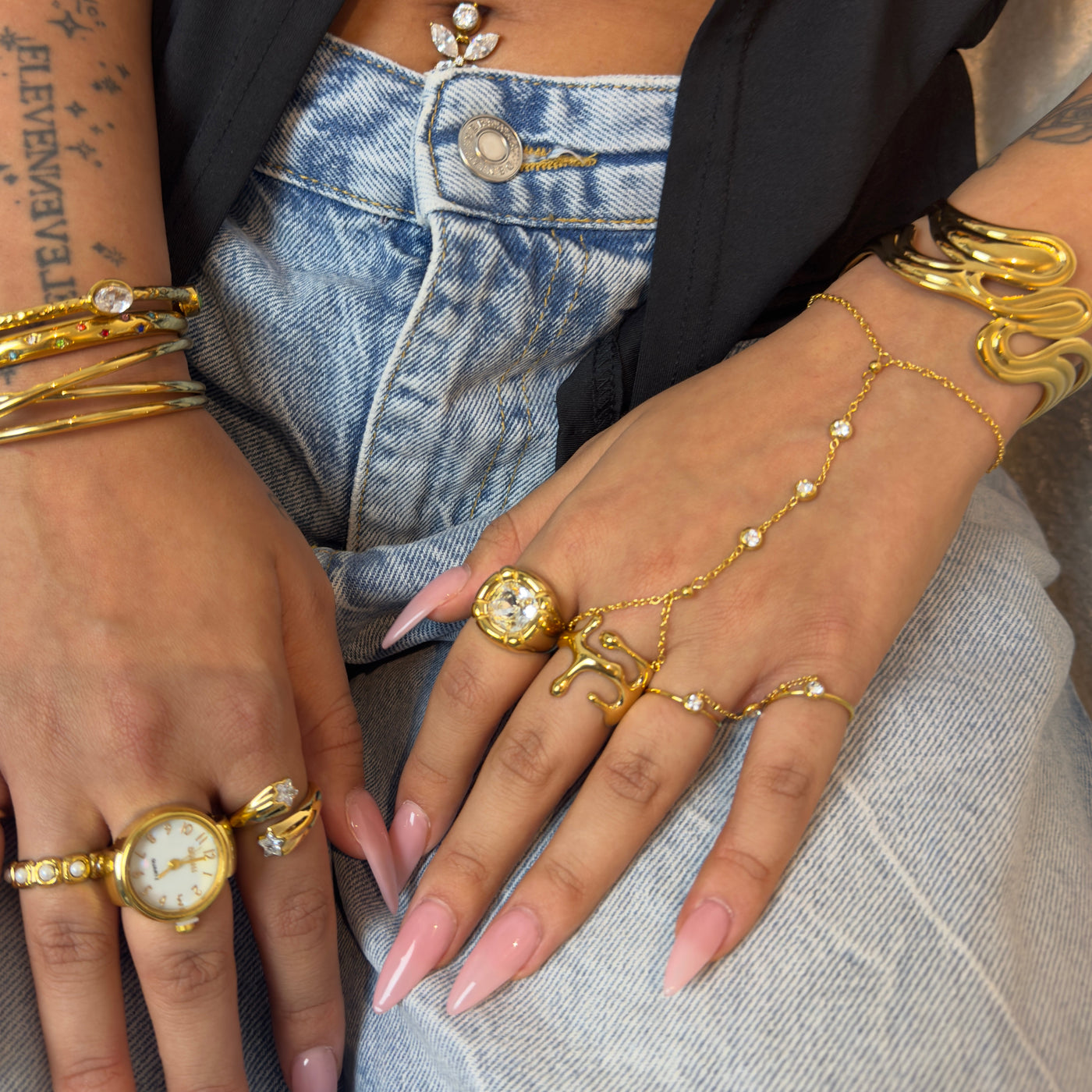 Geometric Dripping Ring