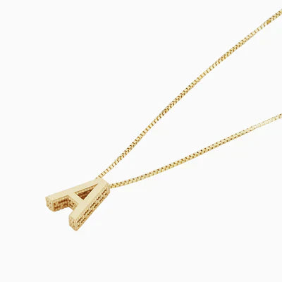 Love letter initial necklace | White Gold 18k