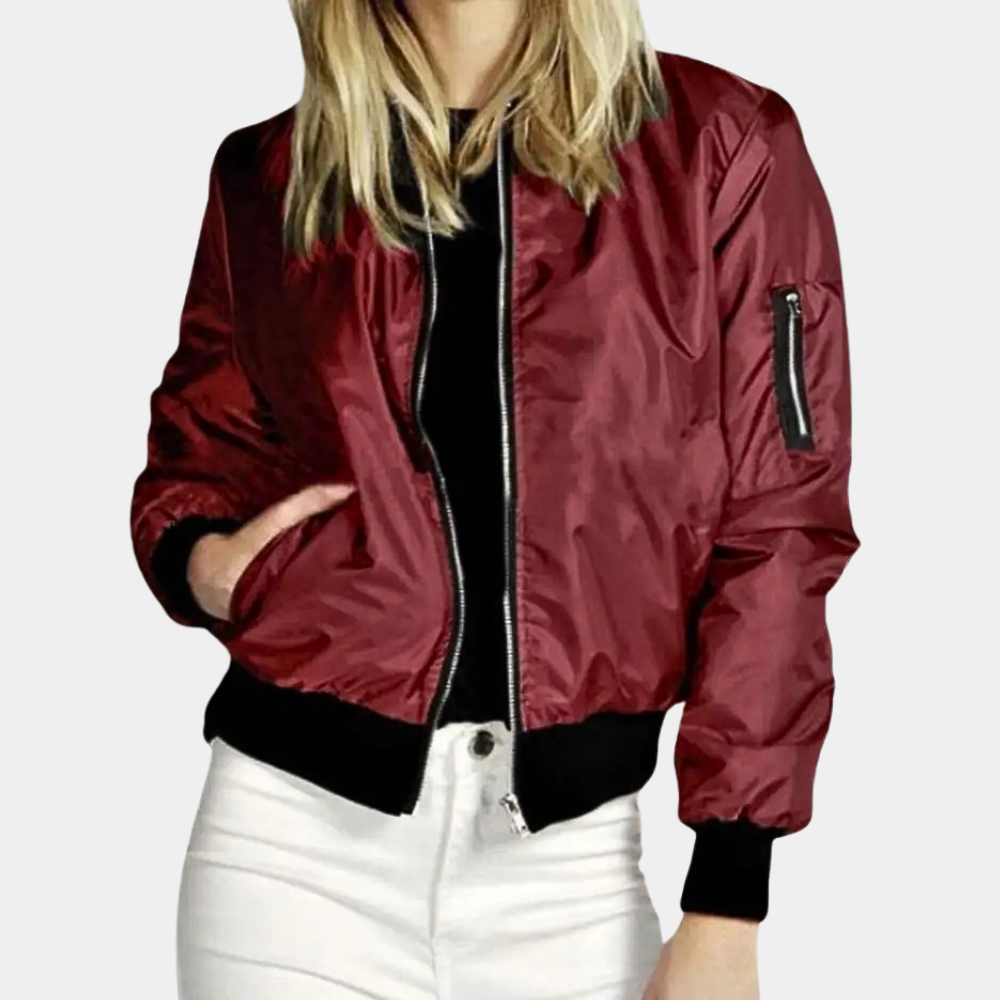 Avencea - Summer Jacket for Women in Green, Black, and Red