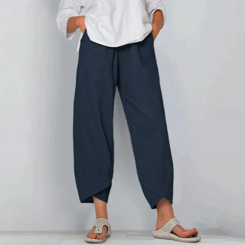 Natasha™ | Chic cotton and linen trousers