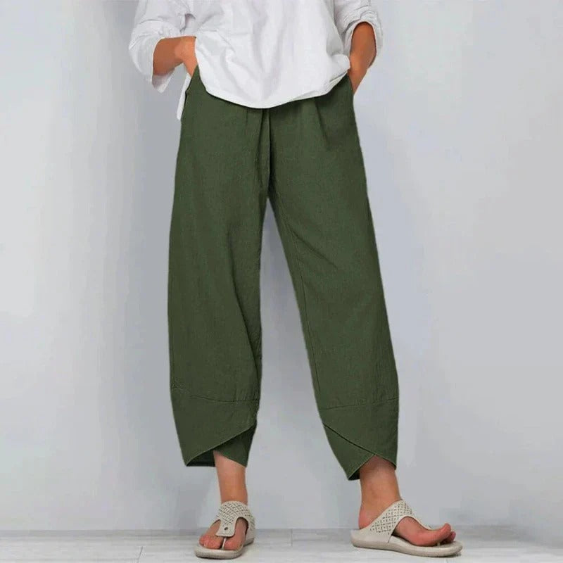 Natasha™ | Chic cotton and linen trousers