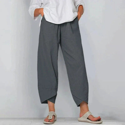 Natasha™ | Chic cotton and linen trousers