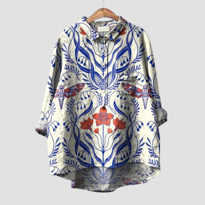 PALMIRA™ - OVERSIZED SHIRT WITH PLAYFUL DOG DESIGN AND EVERYDAY COMFORT