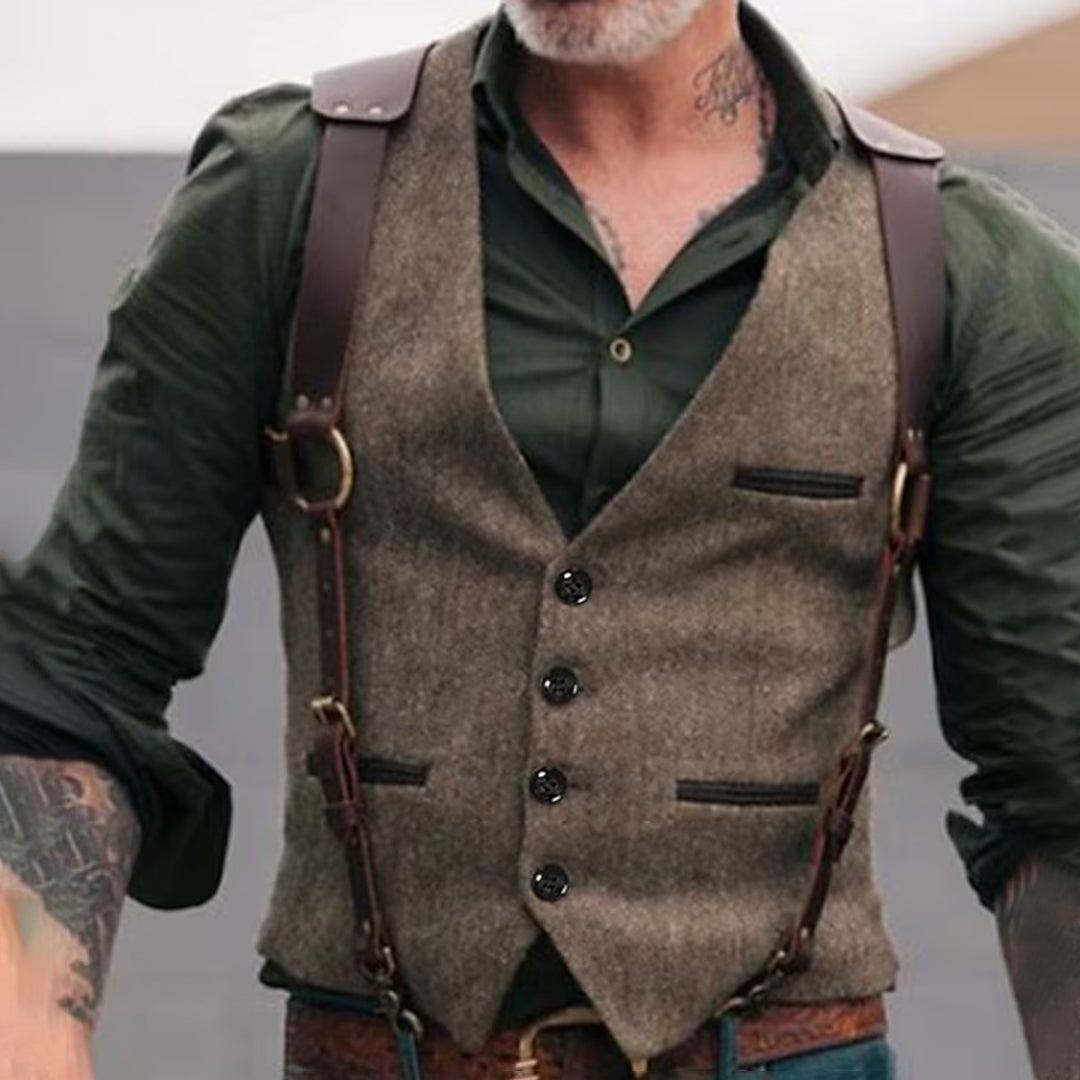 Avencea - Leather Gilet for Men