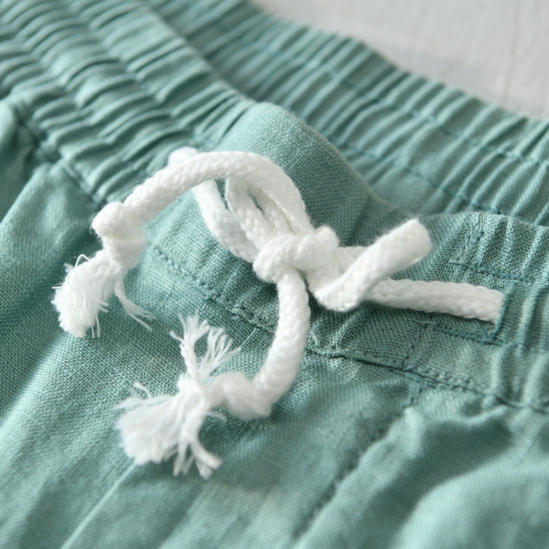 James Scott Dune Linen Shorts