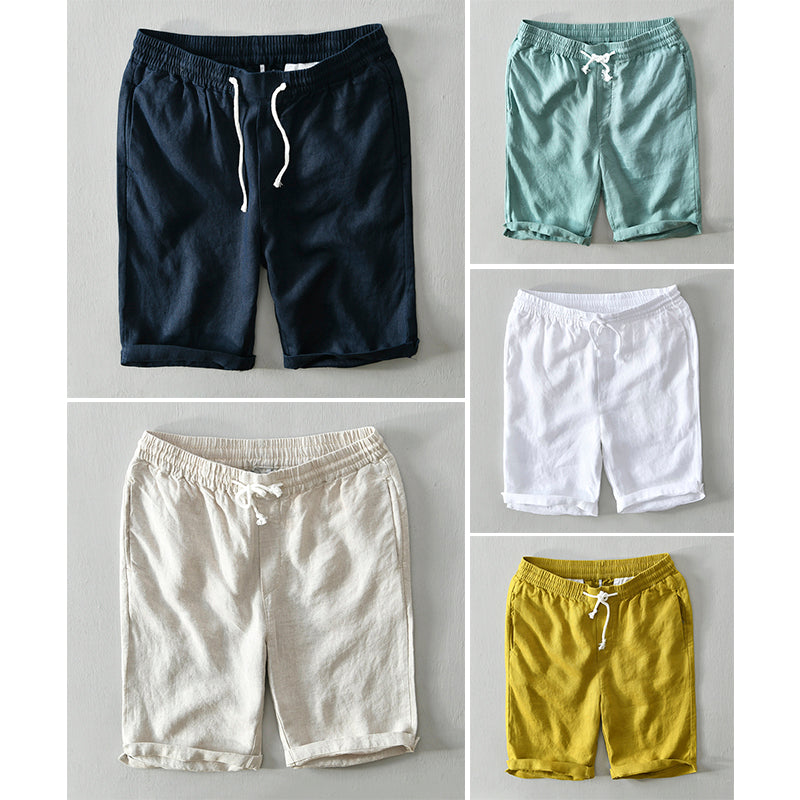 James Scott Dune Linen Shorts