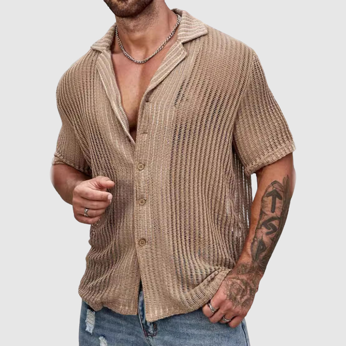 James Scott Hollow Knit Shirt