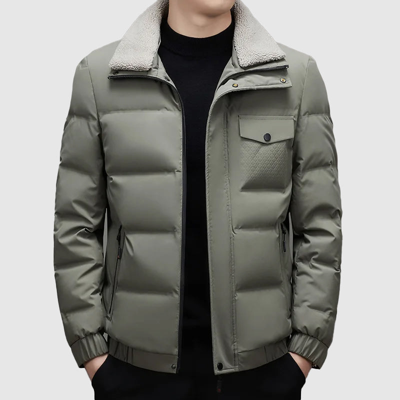 Valentino Nero – Quilted Bomber Jacket