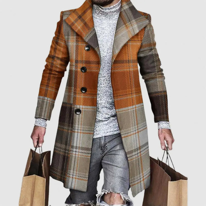 Vittorio Quadro – Plaid Wool Overcoat