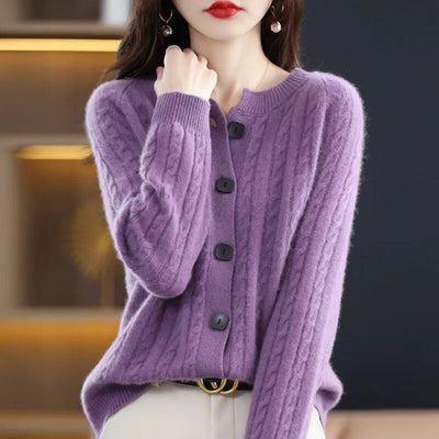 Lily | Women’s Cozy Button-Up Relaxed Fit Winter Cardigan