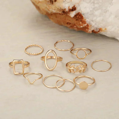 Set with 11 Vintage Silver Rings