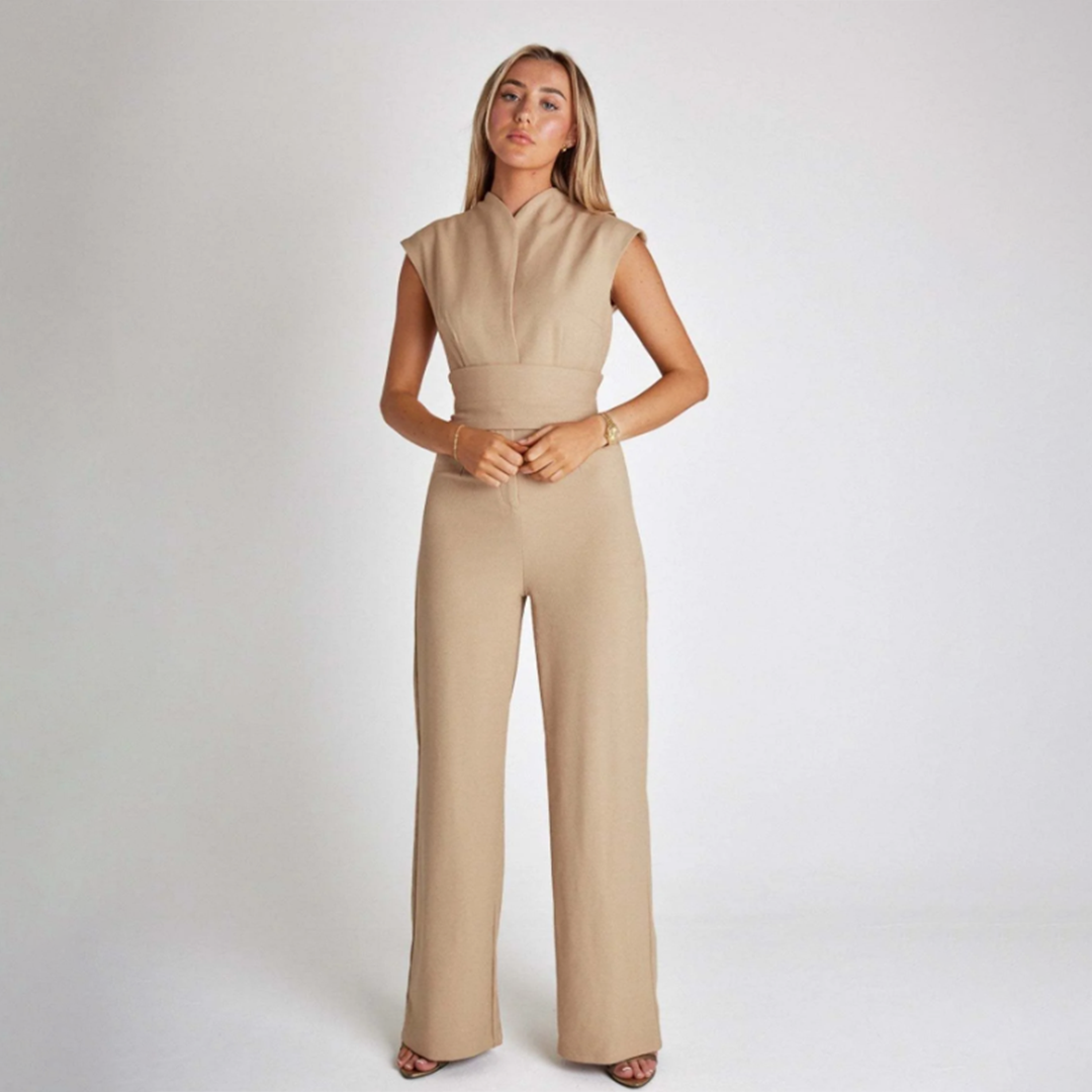 Avencea - Fashionable Sleeveless Jumpsuit with Wide Legs