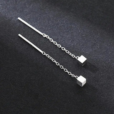 Cubic dangling earrings