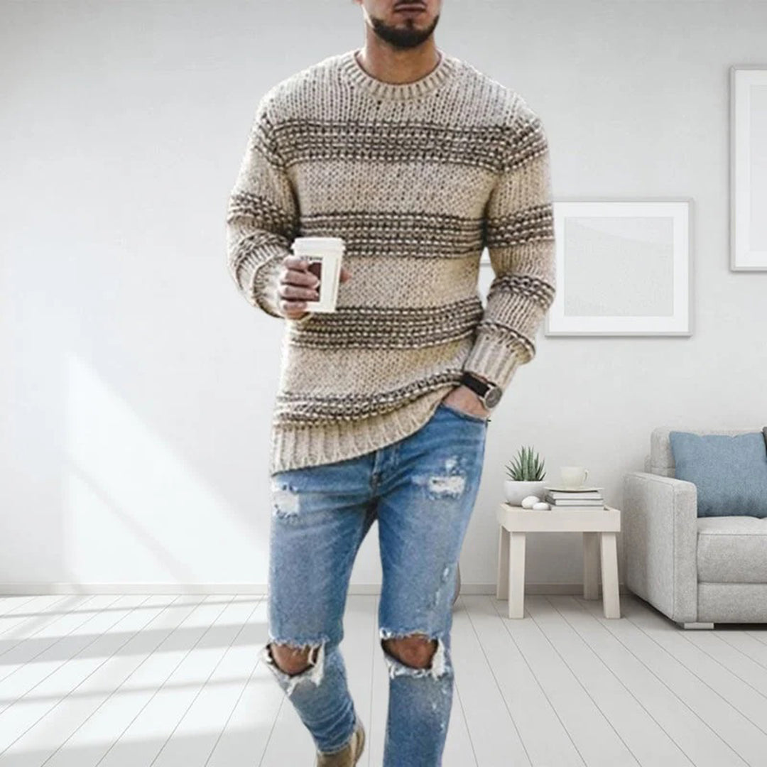 Avencea - Men's Thick Knitted Norwegian Sweater with Optimal Warmth and Style