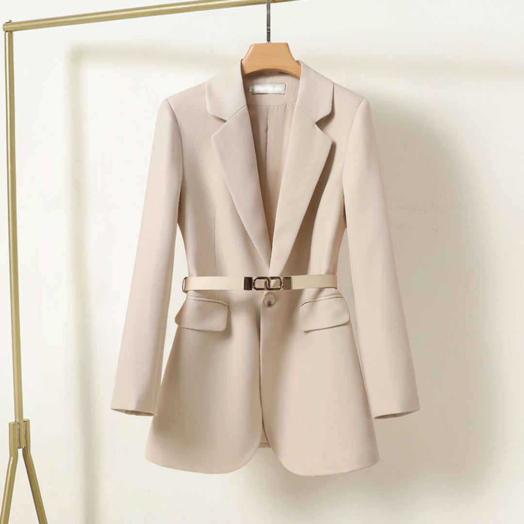 Avencea - Long blazer with belt for women - Timeless elegance and versatile stylish design