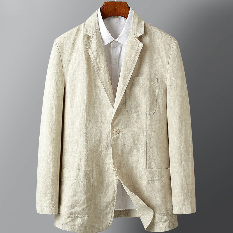 Le Ciel Rayé Linen Blazer by Franco Bianchi